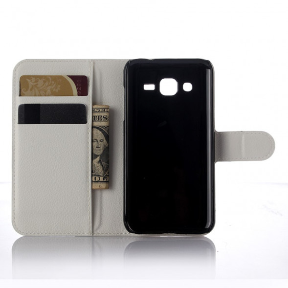 Чехол с визитницей для Samsung Galaxy J3 2016 J320F (белый)