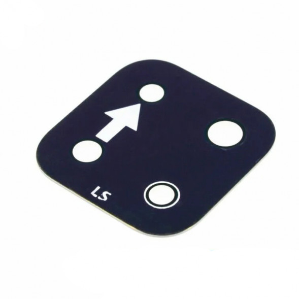 Стекла задней камеры для OPPO A15, A15s (без рамки) (Черный)