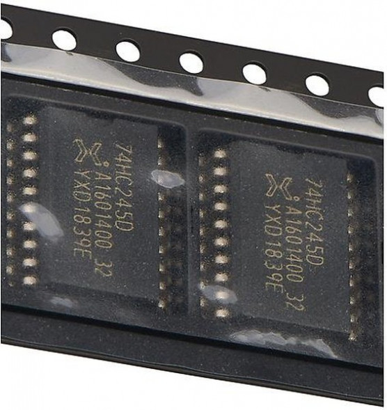 74HC245D Восьмиканальный двунаправленный приемопередатчик с тремя состояниями на выходе (SO-20)