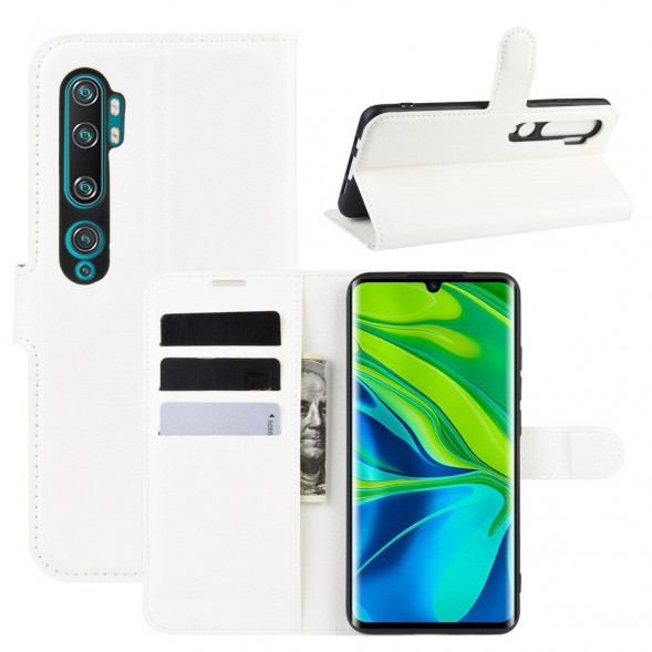 Чехол книжка для Xiaomi Mi Note 10, Mi Note 10 Pro, Mi CC9 Pro (белый)