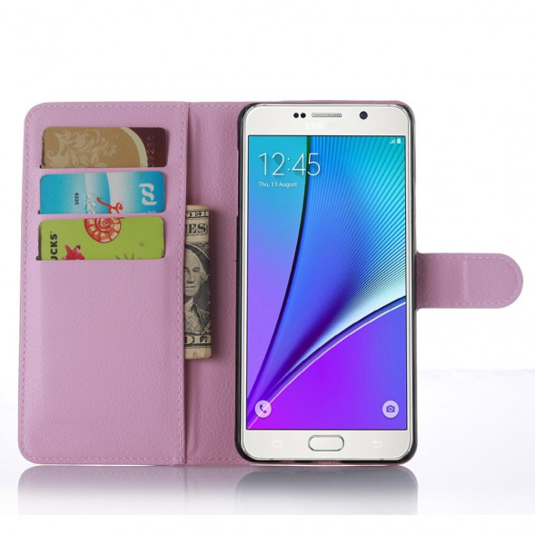 Чехол книжка с визитницей для Samsung Galaxy A7 (2016) SM-A710F (Розовый)