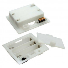 AAAх3 switch 62х54х14mm Батарейный отсек с выключателем (белый)