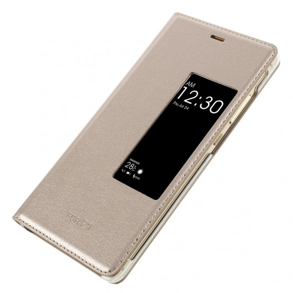 Чехол с окном информации Wake UP - Sleep для Huawei P9 (Золотой)
