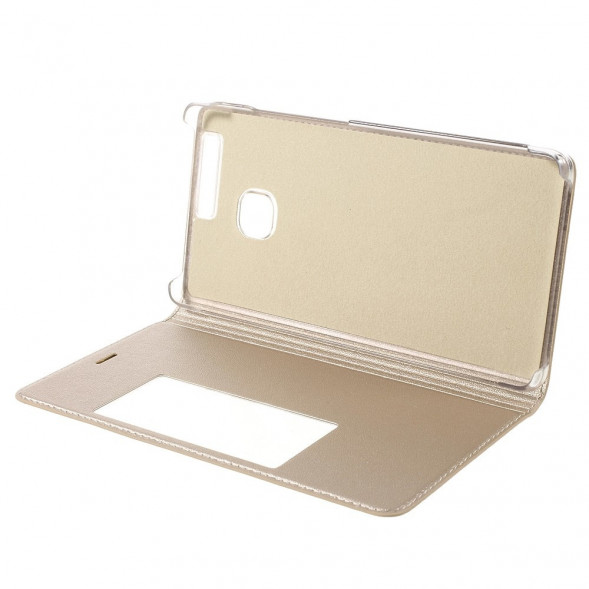 Чехол с окном информации Wake UP - Sleep для Huawei P9 (Золотой)