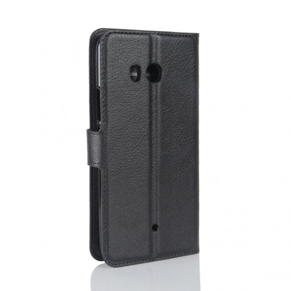 Чехол книжка с визитницей для HTC U11 (черный)
