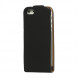Чехол флип для iPhone 5, 5S, SE (черный)