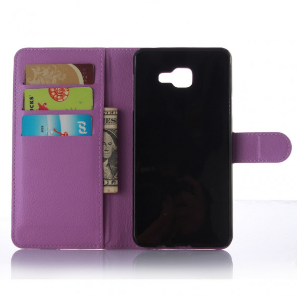 Чехол книжка с визитницей для Samsung Galaxy A7 (2016) SM-A710F (Фиолетовый)