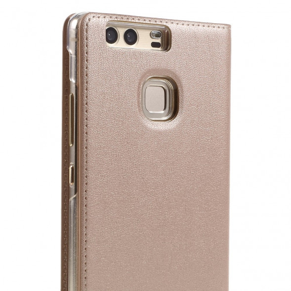 Чехол с окном информации Wake UP - Sleep для Huawei P9 (Розовое золото)