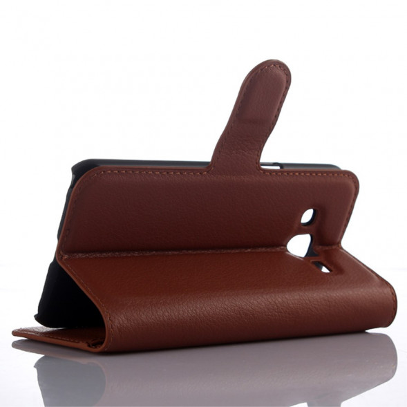 Чехол с визитницей для Samsung Galaxy J3 2016 J320F (коричневый)