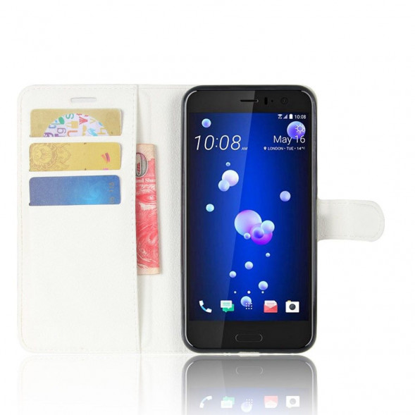 Чехол книжка с визитницей для HTC U11 (белый)