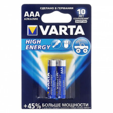 Батарейка мизинчиковая AAA Varta LR03-2BL High Energy