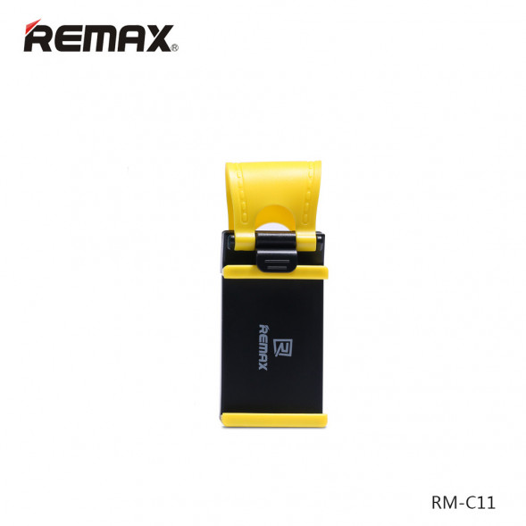 Держатель автомобильный Remax RM-C11 на руль (черный/желтый)