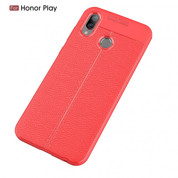 Чехол-накладка Litchi Grain для Huawei Honor Play (красный)