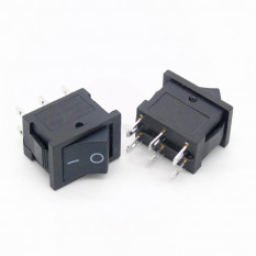 Переключатель ON-OFF 6A 250VAC 6Pin (черная клавиша)