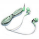 Гарнитура 3.5 Earphones MC-128 с микрофоном в баночке (зеленый)
