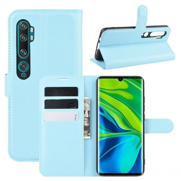 Чехол книжка для Xiaomi Mi Note 10, Mi Note 10 Pro, Mi CC9 Pro (голубой)