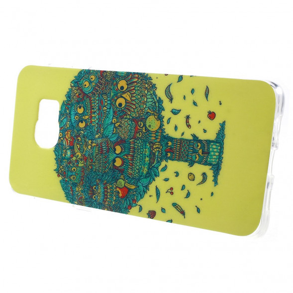 TPU Чехол с рисунком для Samsung Galaxy S6 EDGE+ G928 (Совы на дереве)