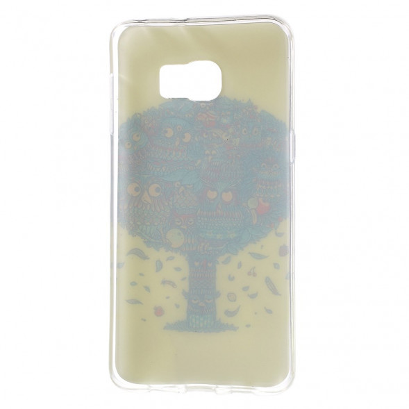TPU Чехол с рисунком для Samsung Galaxy S6 EDGE+ G928 (Совы на дереве)