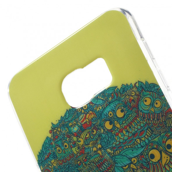 TPU Чехол с рисунком для Samsung Galaxy S6 EDGE+ G928 (Совы на дереве)
