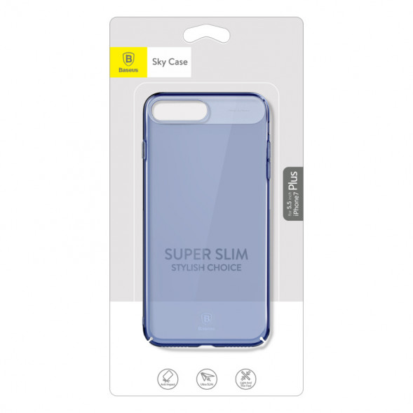 Голубой чехол накладка Baseus Sky для iPhone 7 Plus