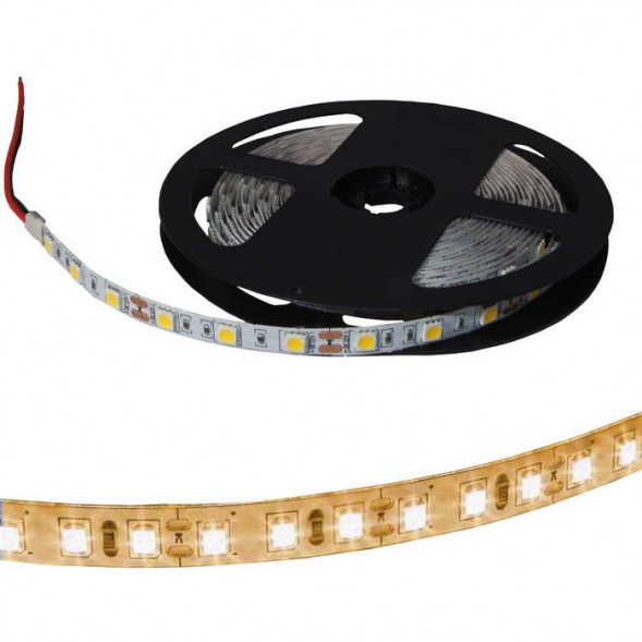 5050 300LED IP33 12V W-WHITE Светодиодная лента 5 метров (теплый-белый)