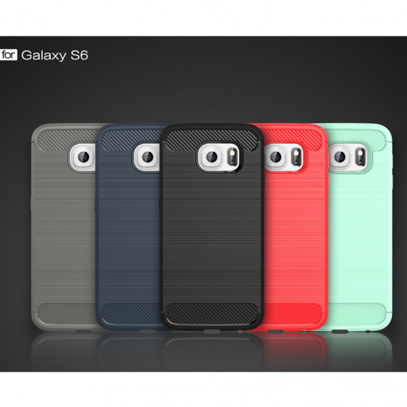 Чехол Carbon Fiber для Samsung Galaxy S6 G920 (синий)