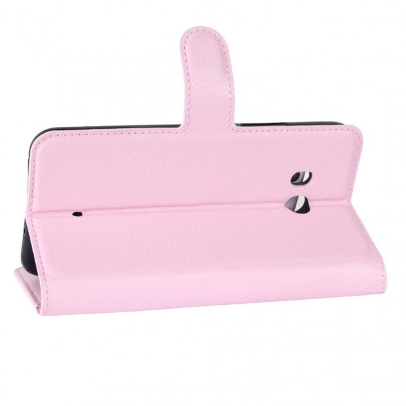 Чехол книжка с визитницей для HTC U11 (розовый)