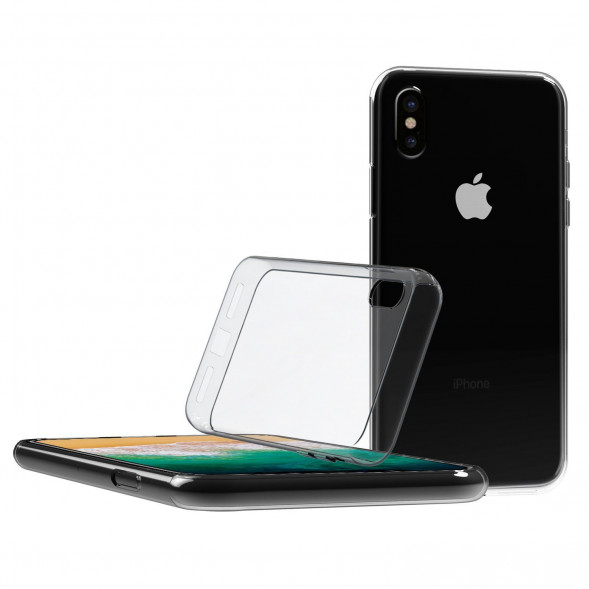 Силиконовый TPU чехол для iPhone X (прозрачный)