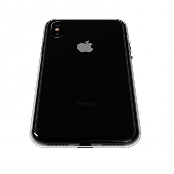 Силиконовый TPU чехол для iPhone X (прозрачный)