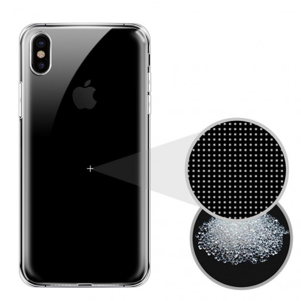 Силиконовый TPU чехол для iPhone X (прозрачный)