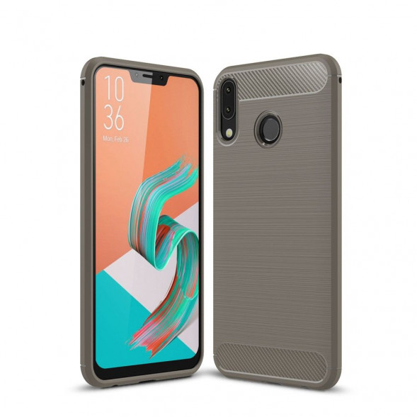 Чехол Carbon Fibre для Asus ZenFone 5 ZE620KL / 5z ZS620KL (серый)