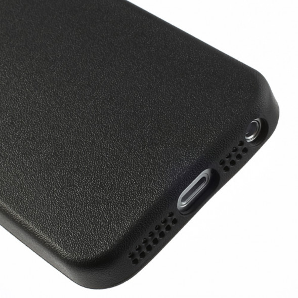 Текстурный чехол накладка для iPhone SE, 5S, 5 (черный)