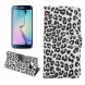 Леопардовый чехол книжка для Samsung Galaxy S6 EDGE+ G928 (Белый)