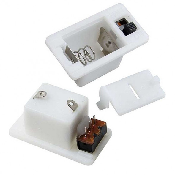 AG10х3-AG13х2 switch 31х17х14mm Батарейный отсек с выключателем (белый)