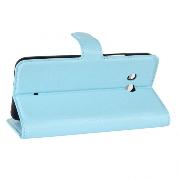 Чехол книжка с визитницей для HTC U11 (голубой)