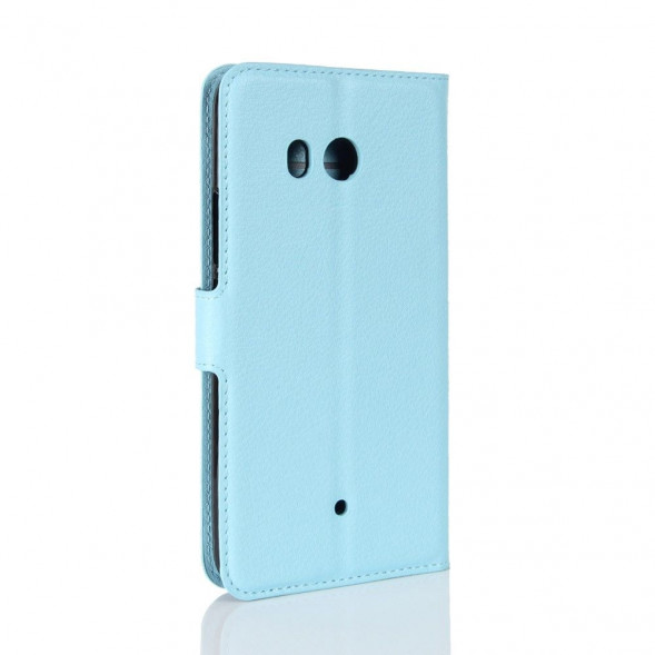Чехол книжка с визитницей для HTC U11 (голубой)