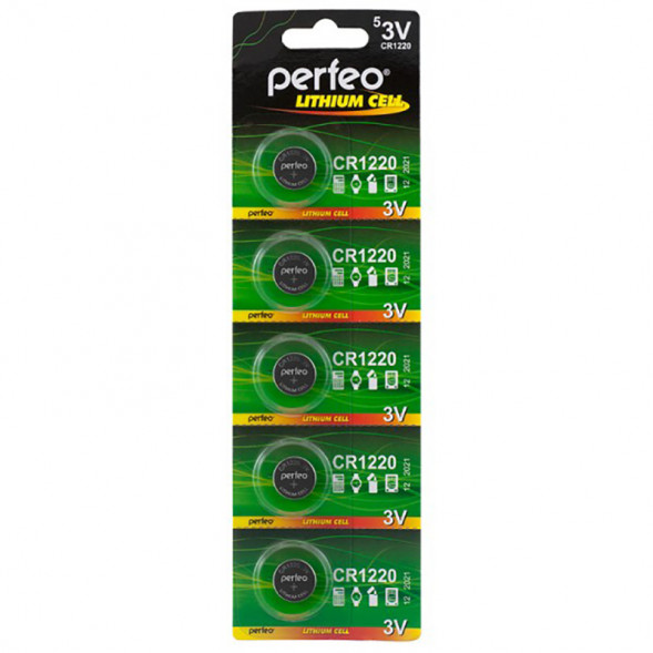 Батарейка Perfeo CR1220-5BL Lithium Cell
