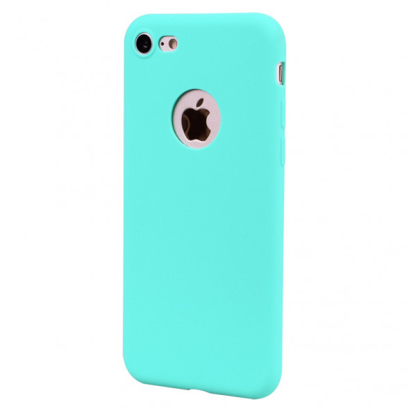 Матовый мягкий чехол для iPhone 8 / 7 (голубой)