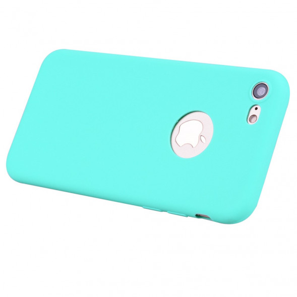 Матовый мягкий чехол для iPhone 8 / 7 (голубой)