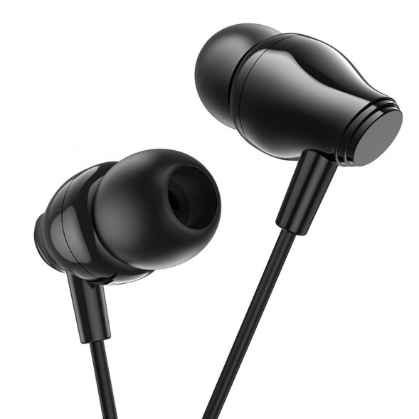 Проводные наушники Borofone BM61 Wanderer Universal Earphones With Mic (Черный)
