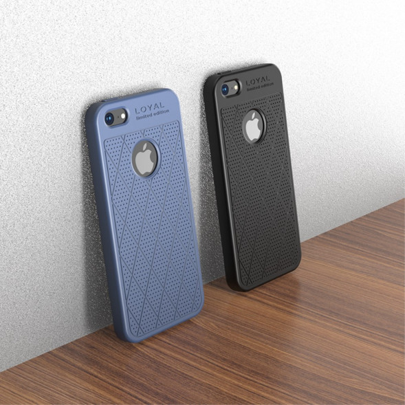 Чехол накладка Hoco Loyal для iPhone 5, 5S, SE (черный)