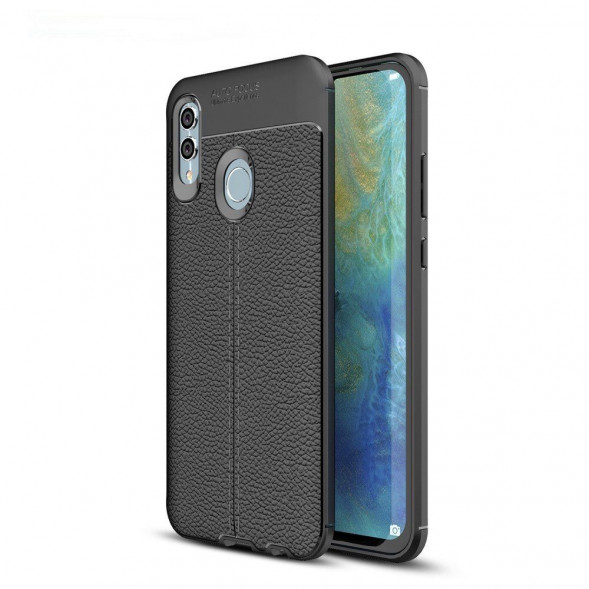 Чехол Litchi Grain для Huawei Honor 10 Lite, P Smart (2019) (черный)
