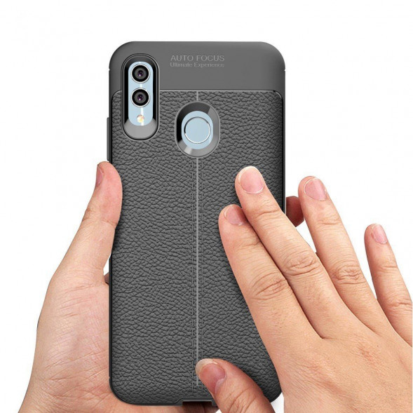 Чехол Litchi Grain для Huawei Honor 10 Lite, P Smart (2019) (черный)