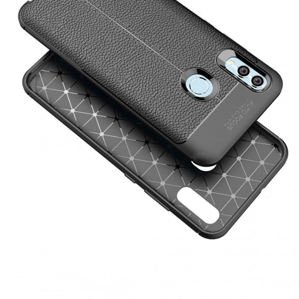 Чехол Litchi Grain для Huawei Honor 10 Lite, P Smart (2019) (черный)