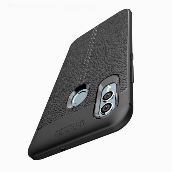 Чехол Litchi Grain для Huawei Honor 10 Lite, P Smart (2019) (черный)