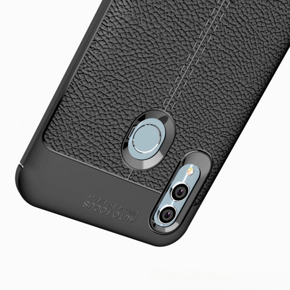 Чехол Litchi Grain для Huawei Honor 10 Lite, P Smart (2019) (черный)