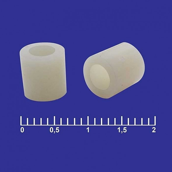ф7-4x7 втулка пластиковая для печатной платы (10 штук)