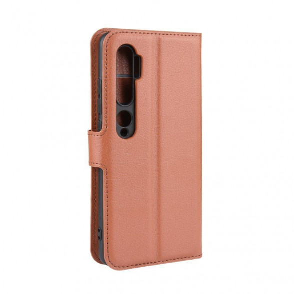 Чехол книжка для Xiaomi Mi Note 10, Mi Note 10 Pro, Mi CC9 Pro (коричневый)