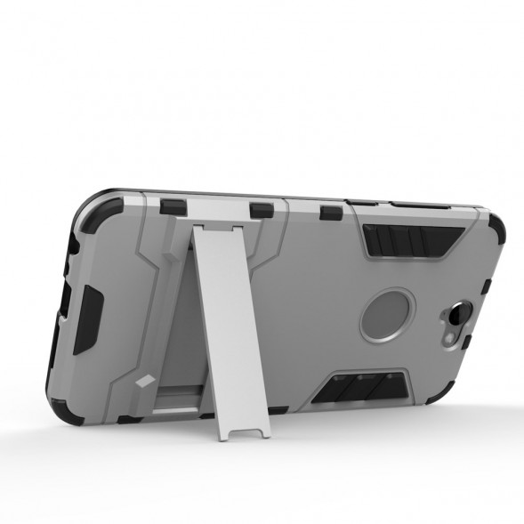 Габридный чехол накладка для HTC One A9 (Серебристый)