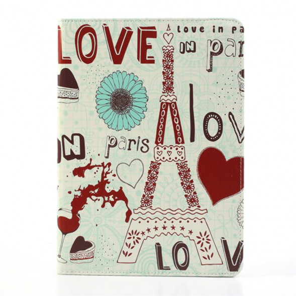 Чехол книжка с рисунком для iPad Air (Люблю Париж)